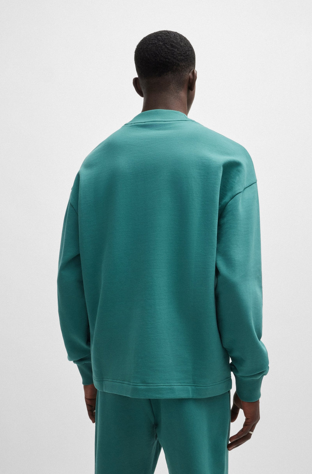 Sudadera de felpa de algodón con logo Happy HUGO