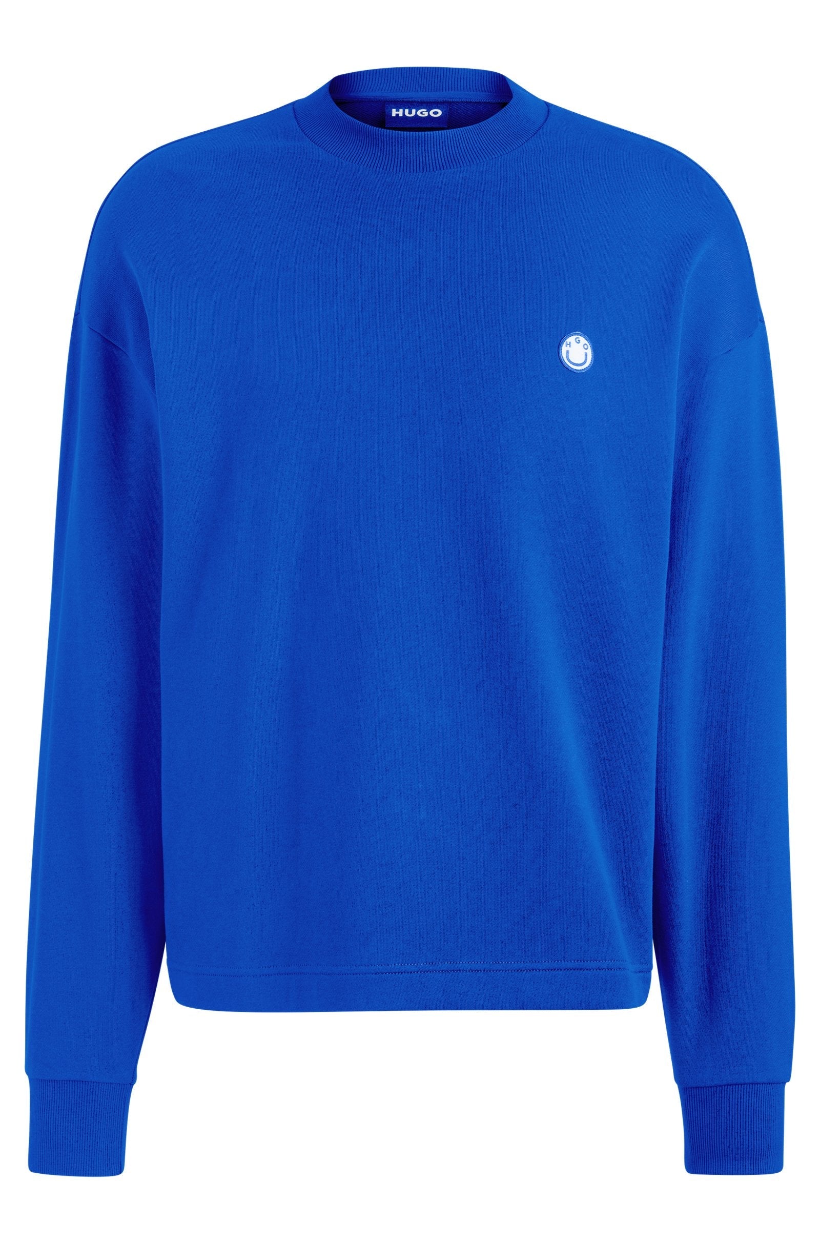 Sudadera de felpa de algodón con logo Happy HUGO