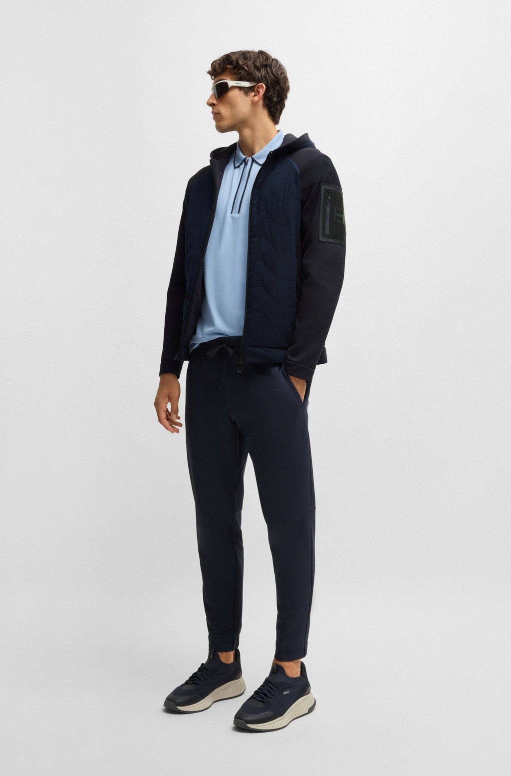 Chaqueta de punto con parte delantera acolchada