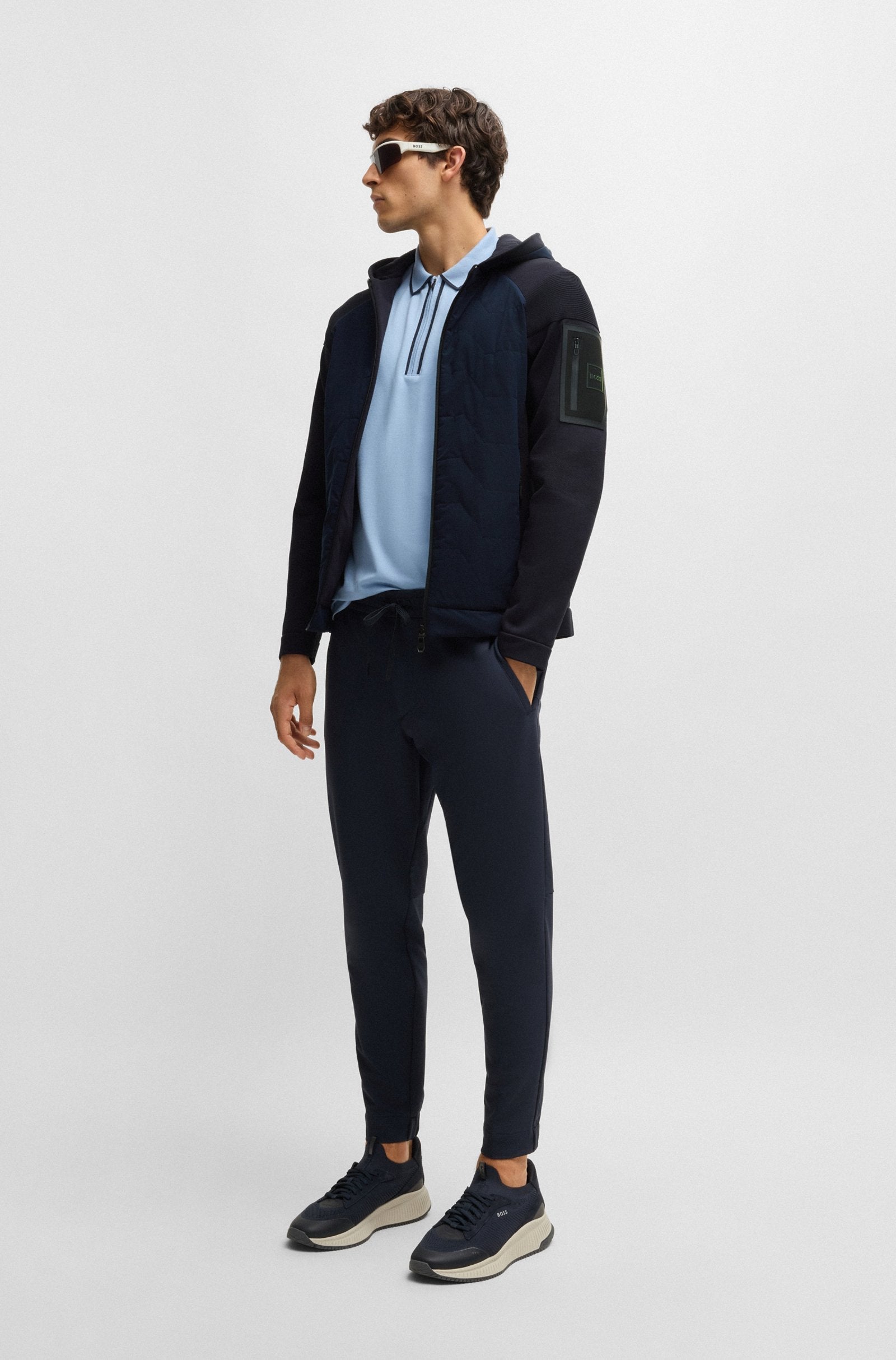 Chaqueta de punto con parte delantera acolchada