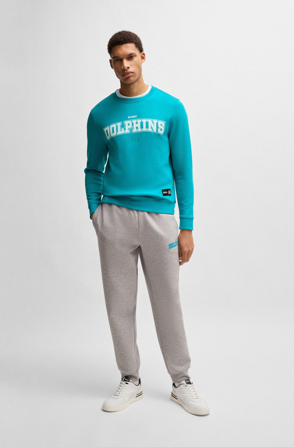 Sudadera regular fit BOSS x NFL con detalle especial de la marca