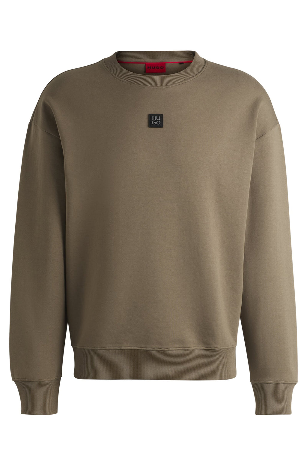 Sudadera de algodón con insignia de logo apilado