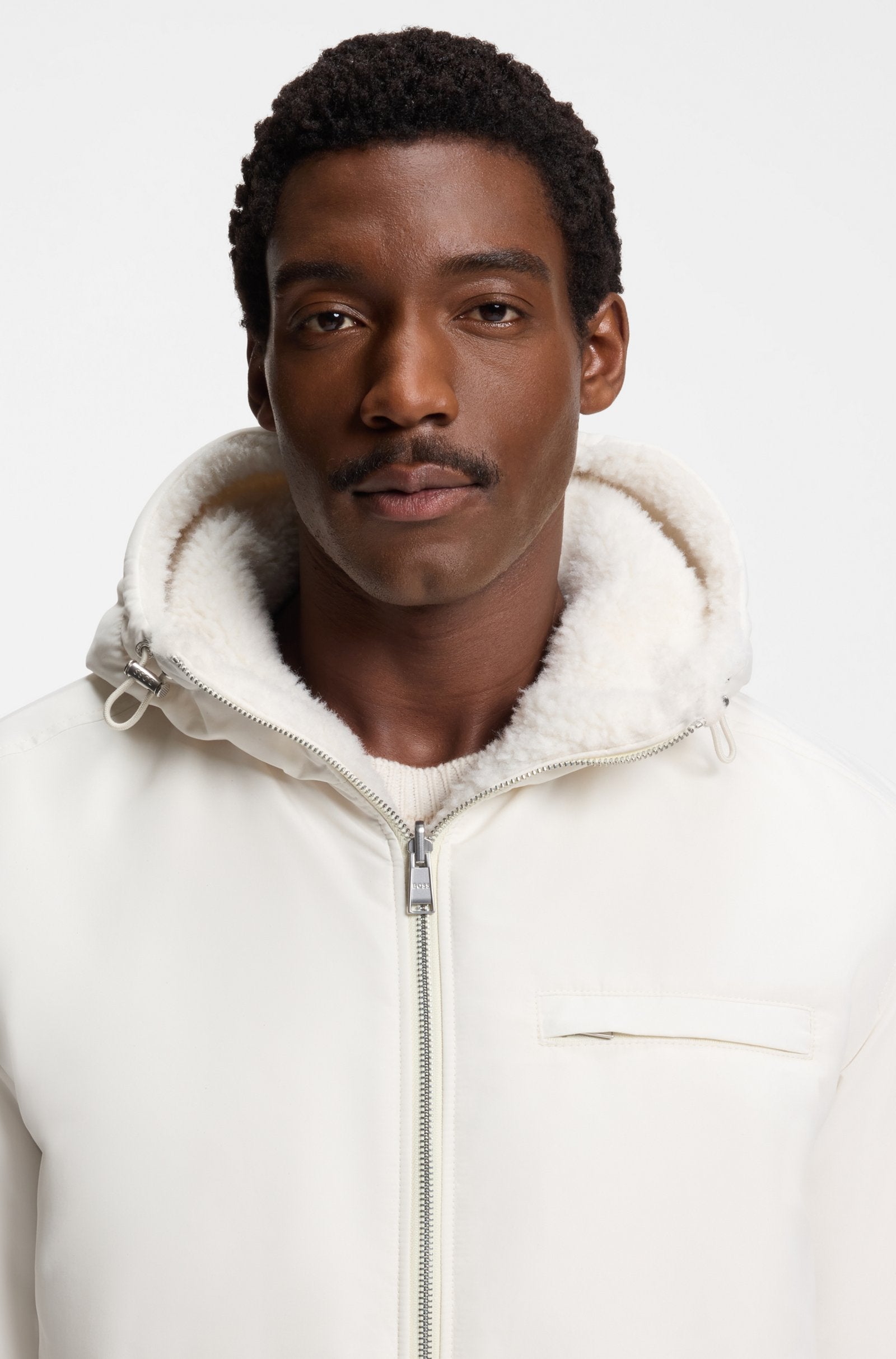 Chaqueta reversible BOSS x Steiff en tejido de peluche