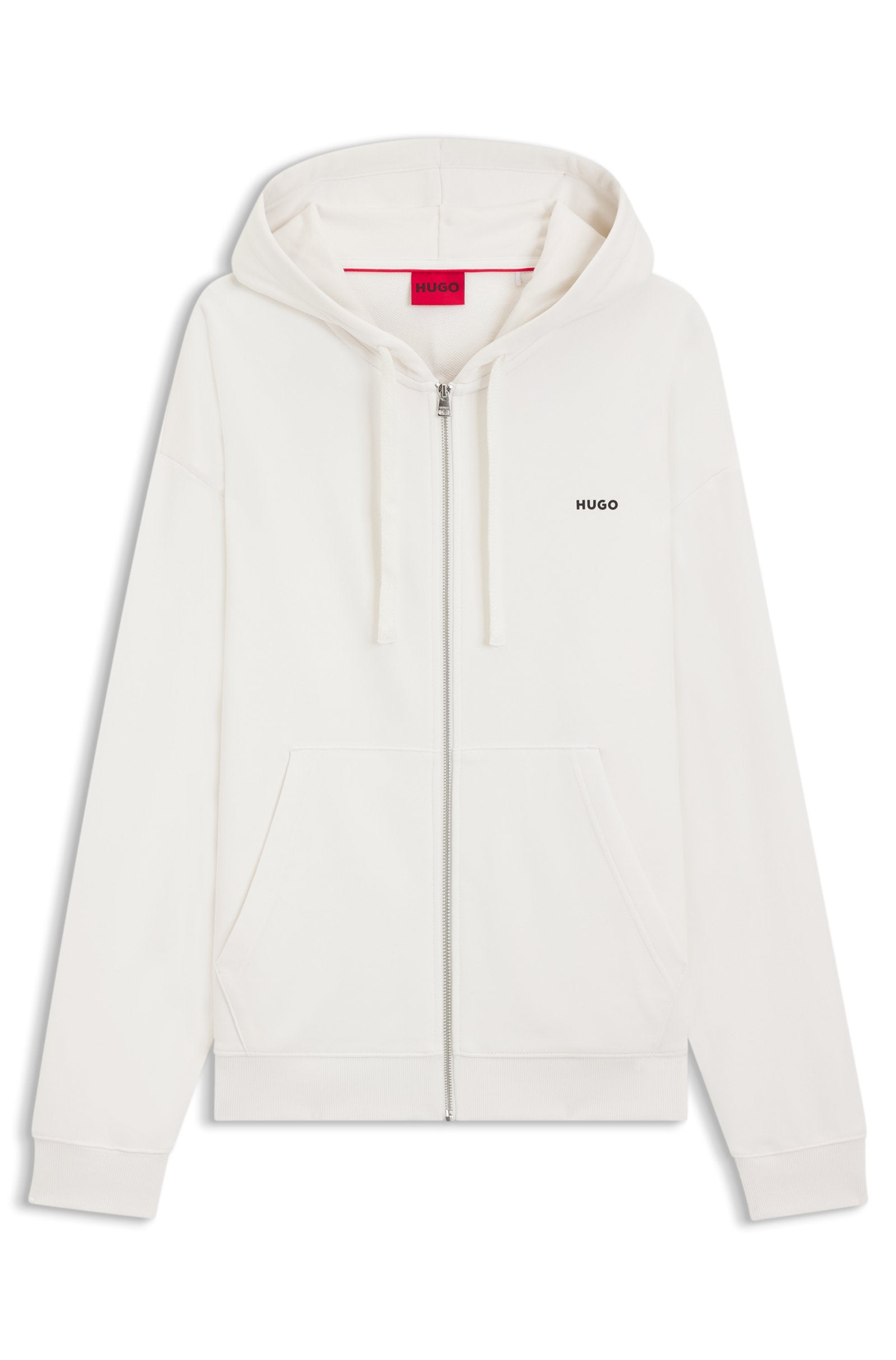 Prenda con capucha relaxed fit de felpa de algodón con detalle de logo