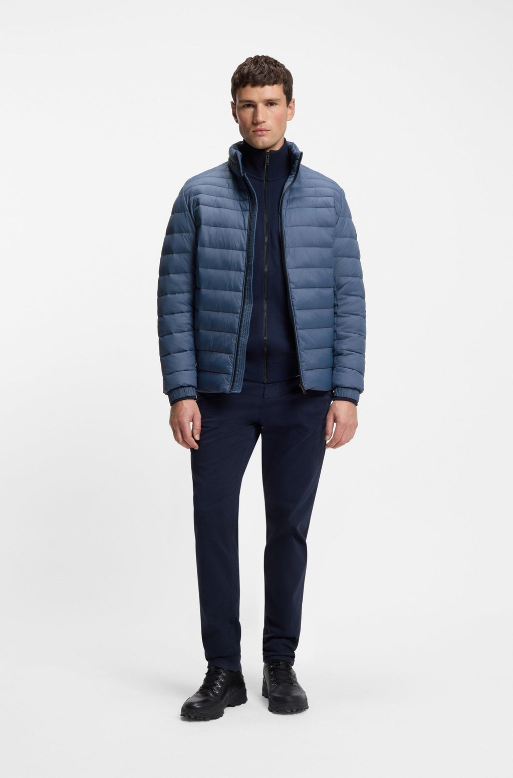 Cazadora slim fit plegable repelente al agua con guateado mixto