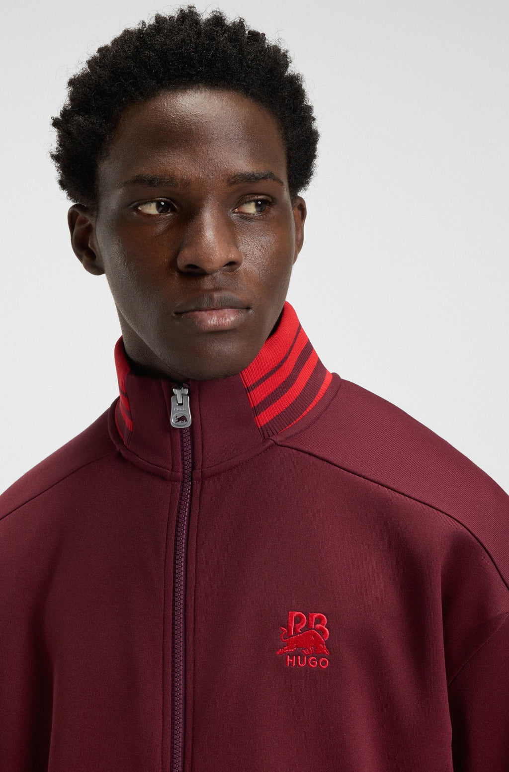 Sudadera HUGO x RB con cremallera y logo de toro