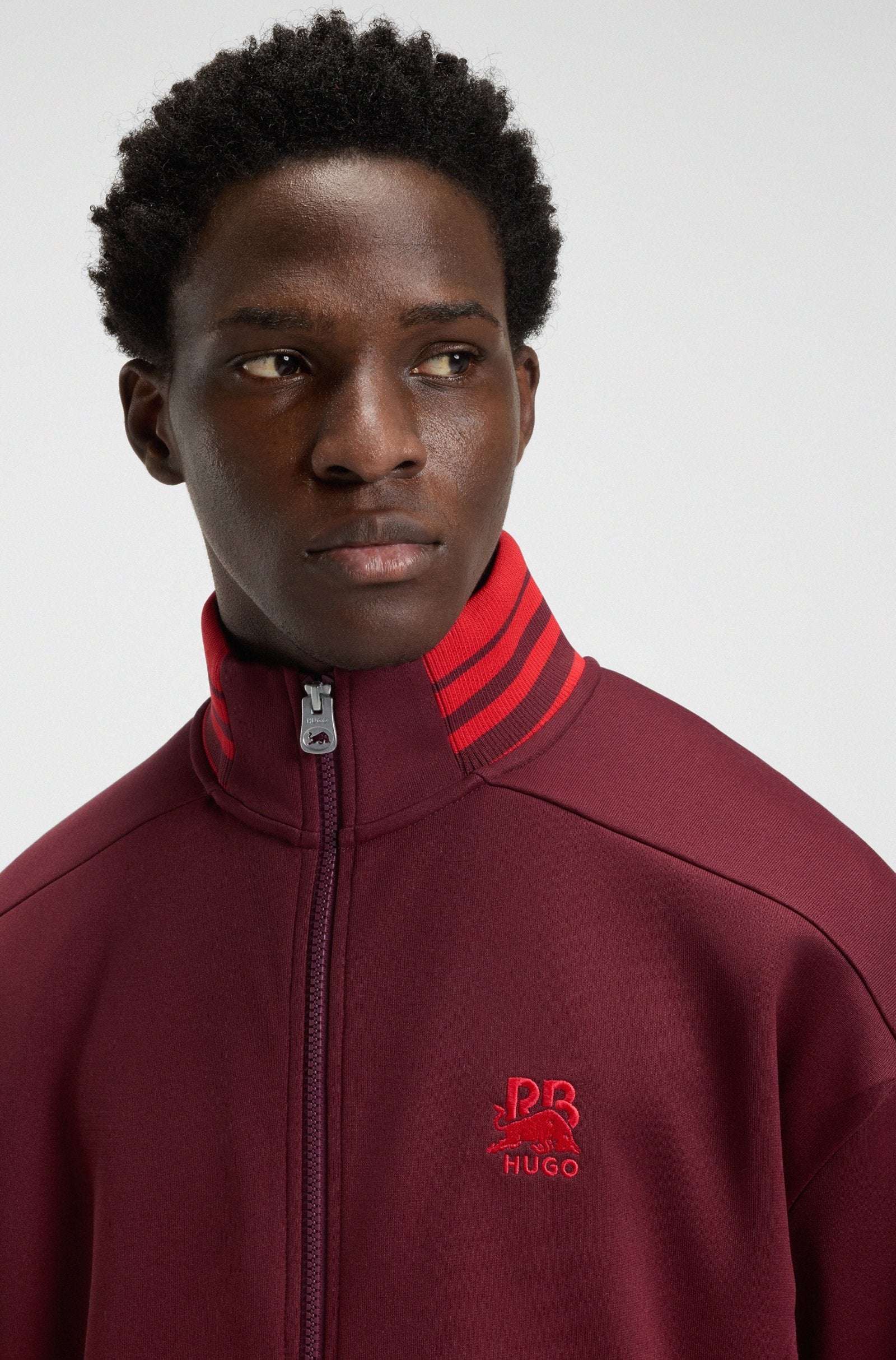 Sudadera HUGO x RB con cremallera y logo de toro