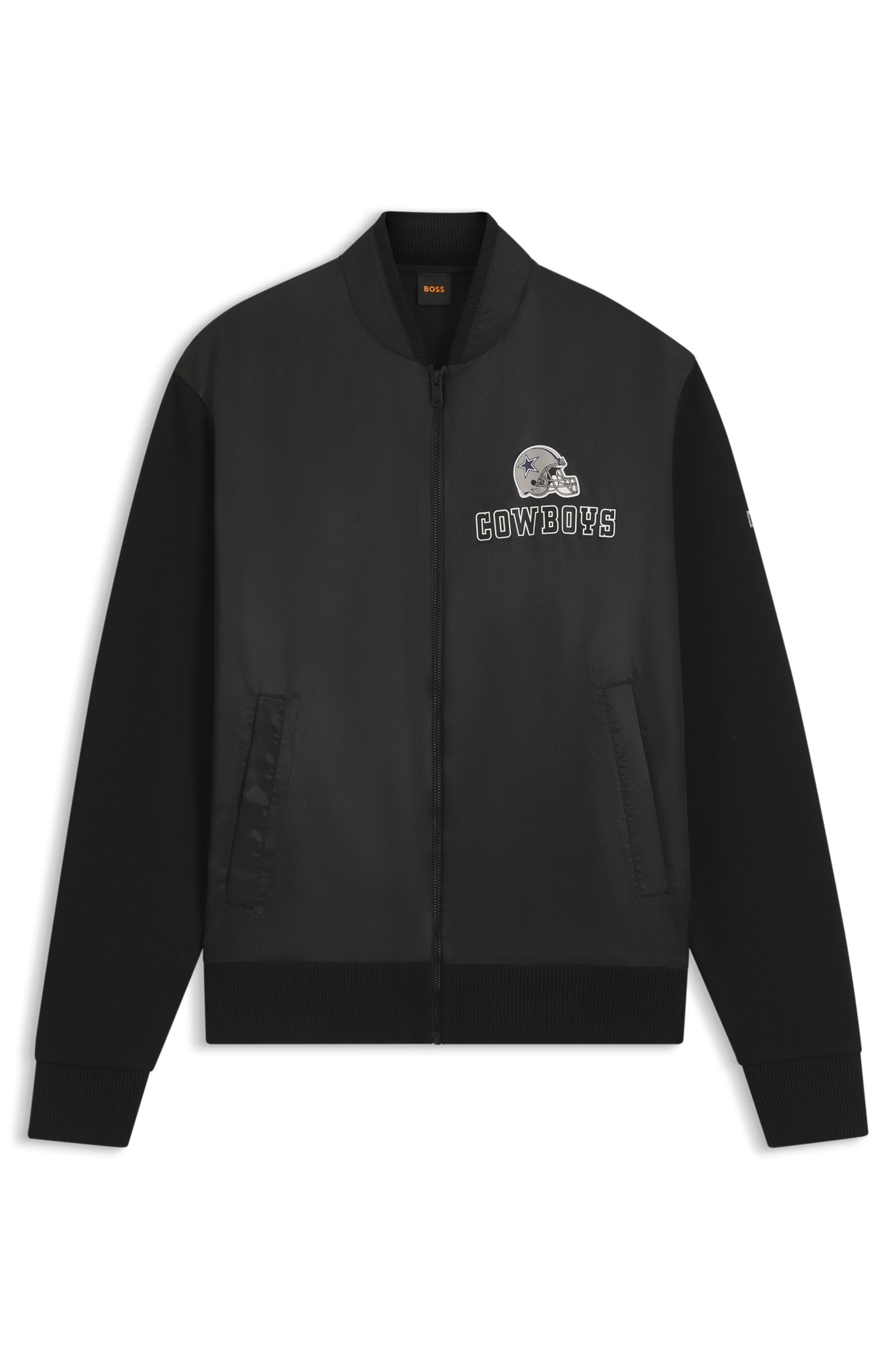 Chaqueta bomber BOSS x DALLAS COWBOYS con gráfico de casco